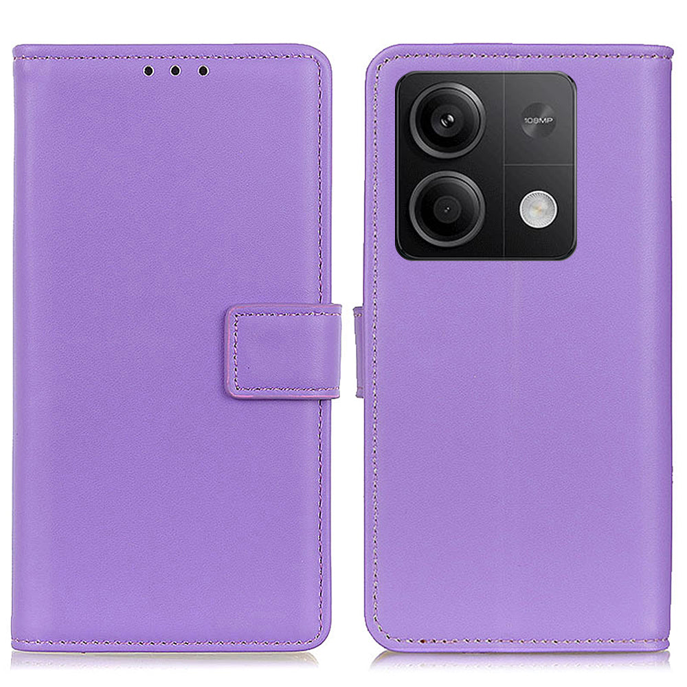 For Xiaomi Redmi Note 13 5G / 13 5G (China) Case Anti-Scratch PU Leather Drop-Proof Cell Phone Cover Wallet - Purple