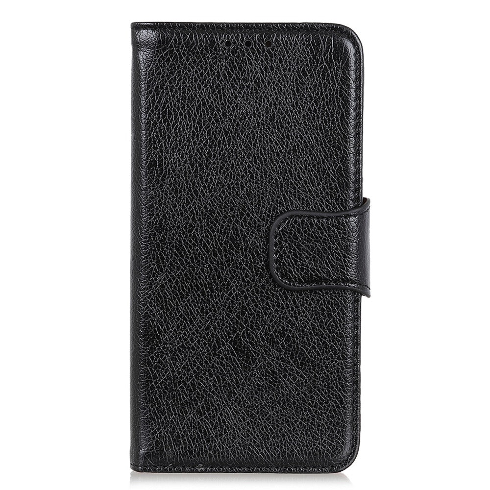 For Xiaomi Redmi Note 13 5G / 13 5G (China) Case Nappa Texture Wallet Cover Split Leather Phone Shell - Black