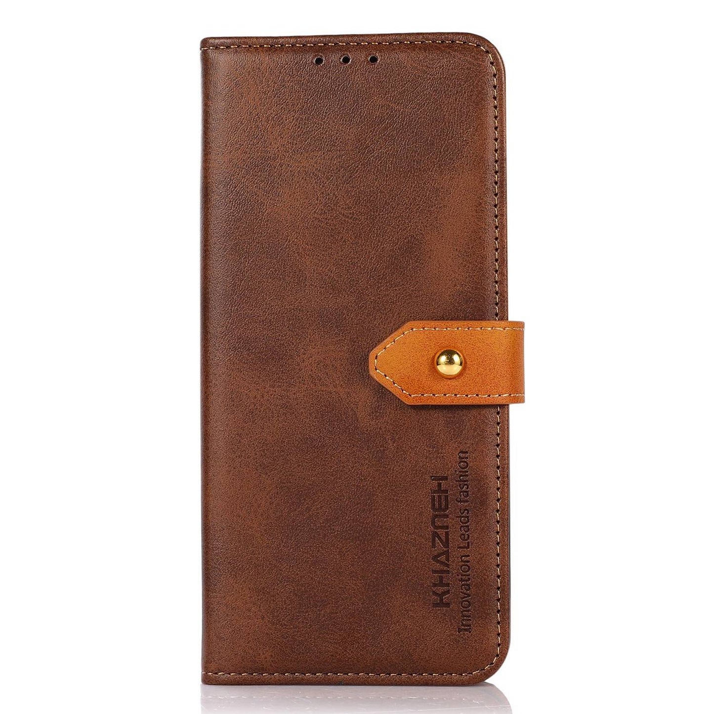 KHAZNEH For Xiaomi Redmi Note 13 5G / 13 5G (China) Phone Case PU Leather Wallet Stand Phone Cover Shell - Brown
