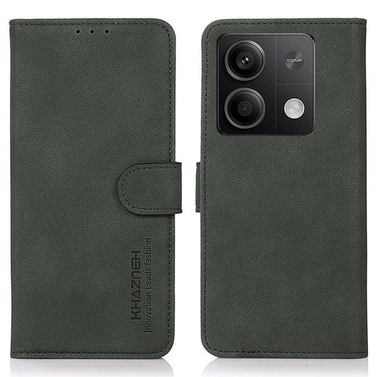 KHAZNEH For Xiaomi Redmi Note 13 5G/13 5G (China) Case PU Leather Wallet Stand Phone Protector - Green