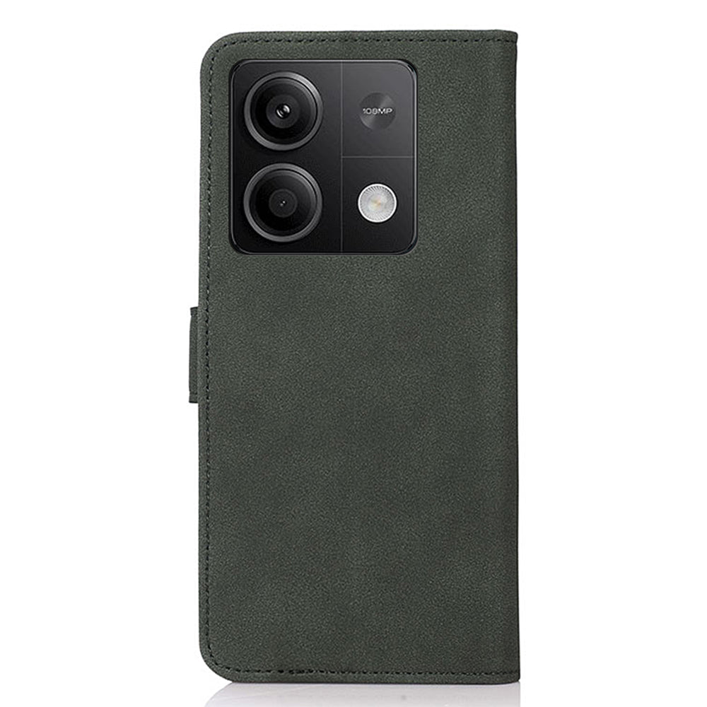 KHAZNEH For Xiaomi Redmi Note 13 5G/13 5G (China) Case PU Leather Wallet Stand Phone Protector - Green