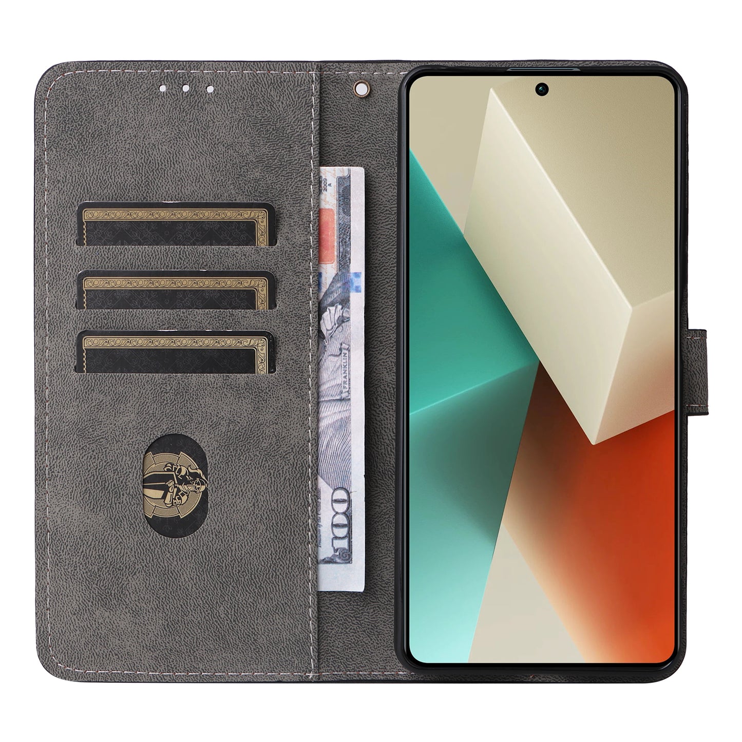 For Xiaomi Redmi Note 13 Pro 5G / Poco X6 5G Cell Phone Case RFID Blocking Wallet Leather Cover with Strap - Black