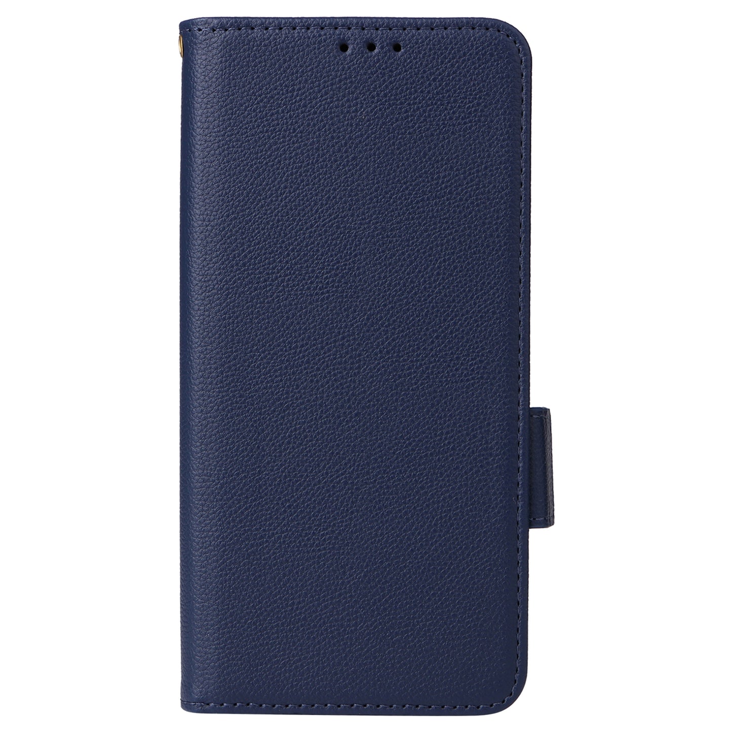 For Xiaomi Redmi Note 13 5G Cover Leather Wallet Stand Cell Phone Case with Strap - Dark Blue
