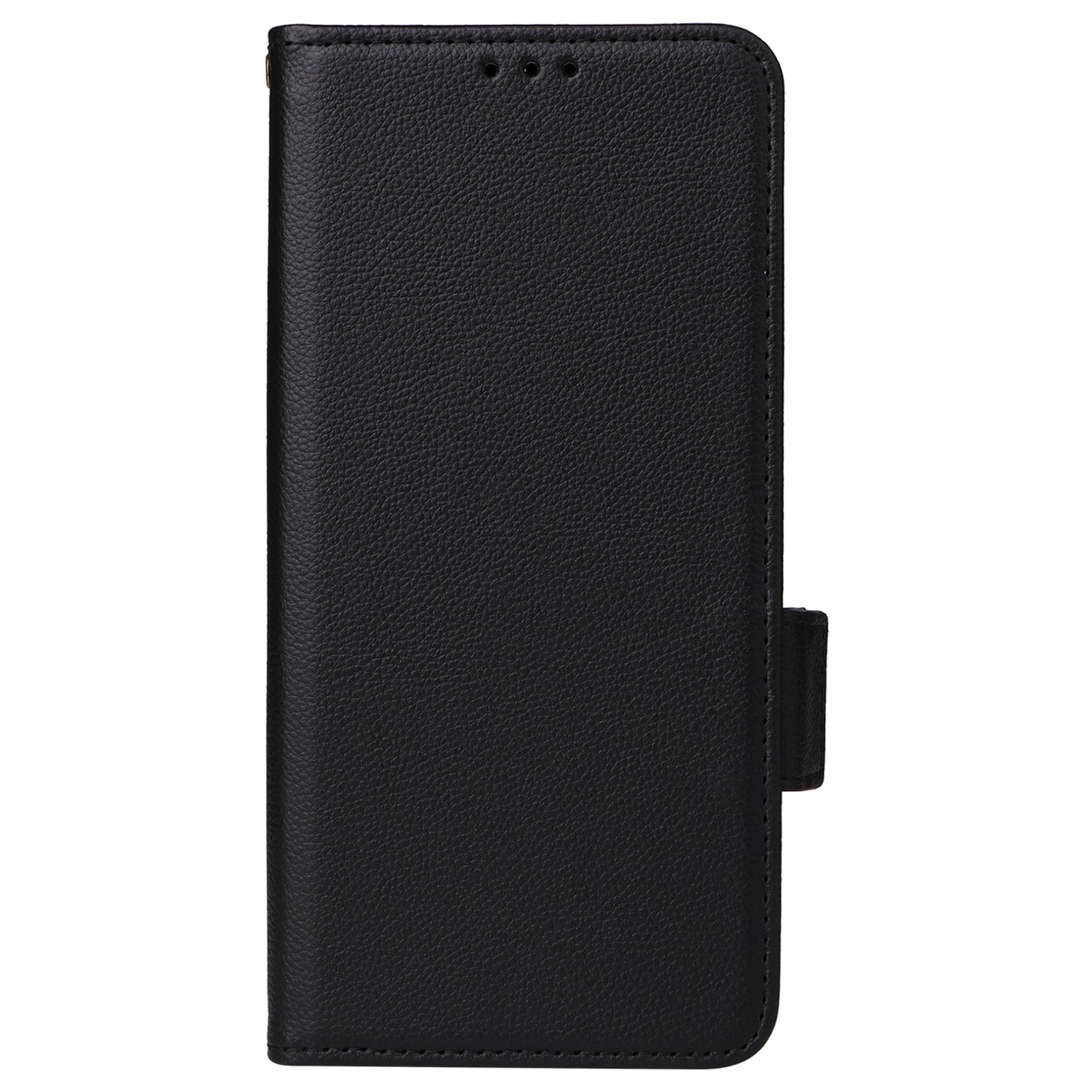 For Xiaomi Redmi Note 13 5G Cover Leather Wallet Stand Cell Phone Case with Strap - Black