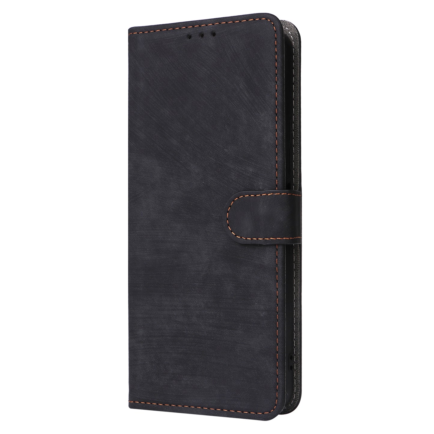 For Xiaomi Redmi Note 13 5G Cell Phone Case RFID Blocking Protective Cover with Strap - Black