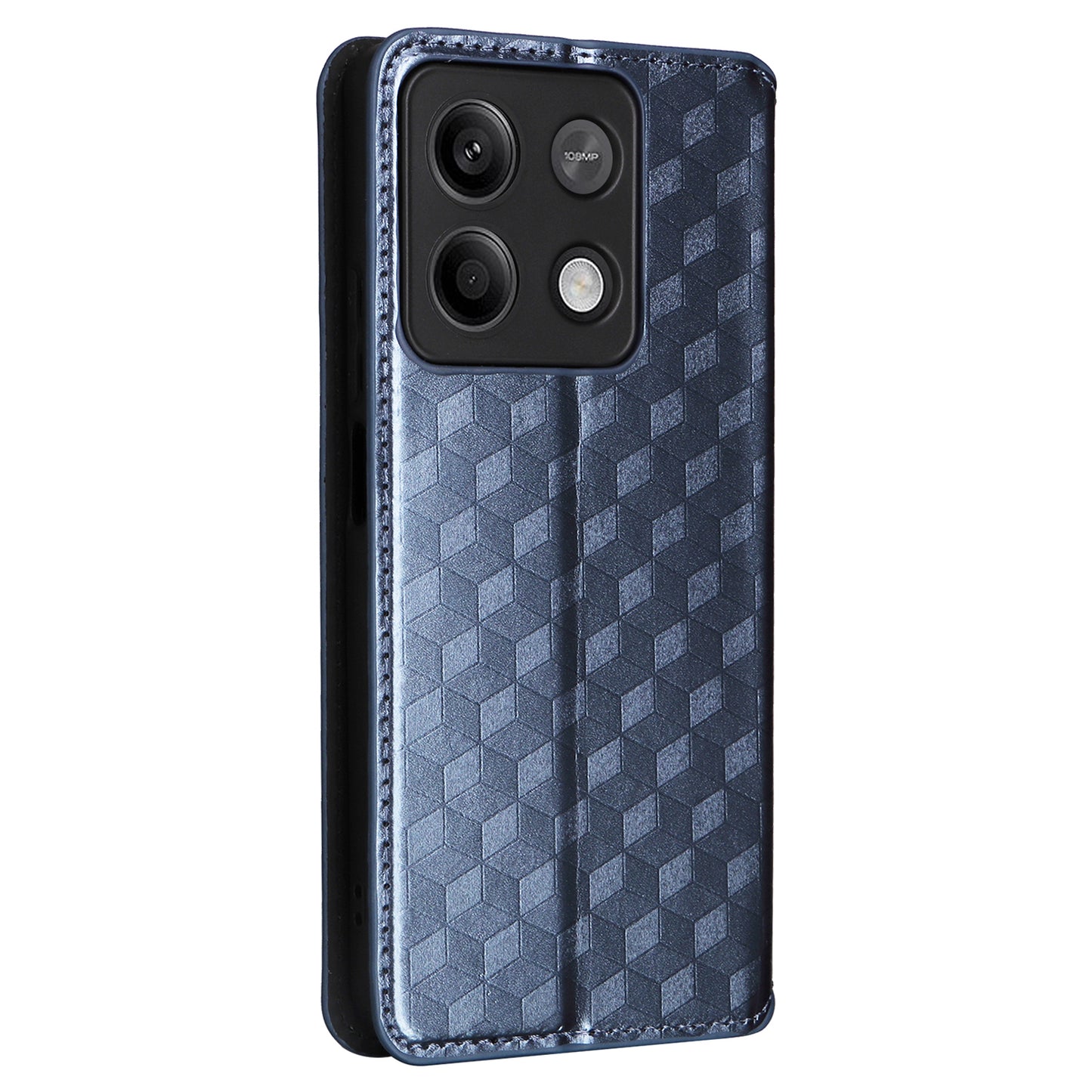 For Xiaomi Redmi Note 13 5G Cover Magnetic Closing Leather Wallet Cell Phone Case - Blue