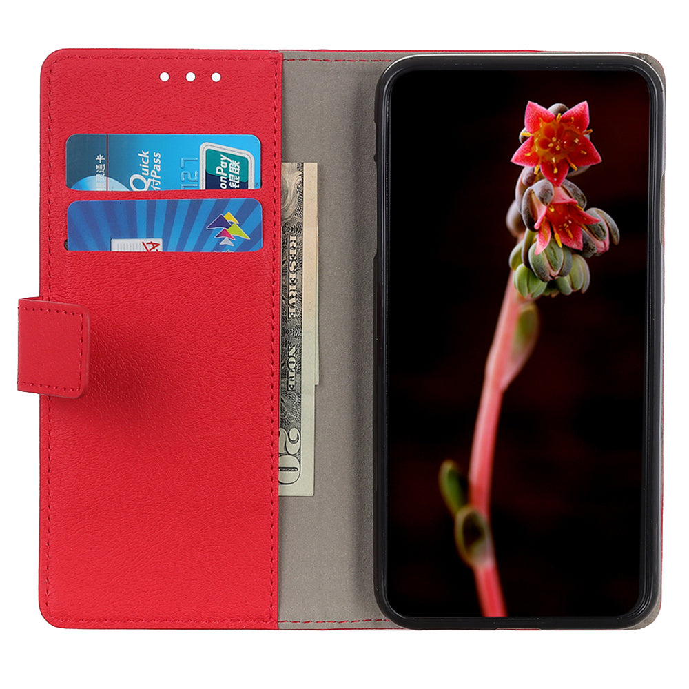 For Xiaomi Redmi Note 13 5G / 13 5G (China) Case PU Leather Shockproof Phone Wallet Cover - Red