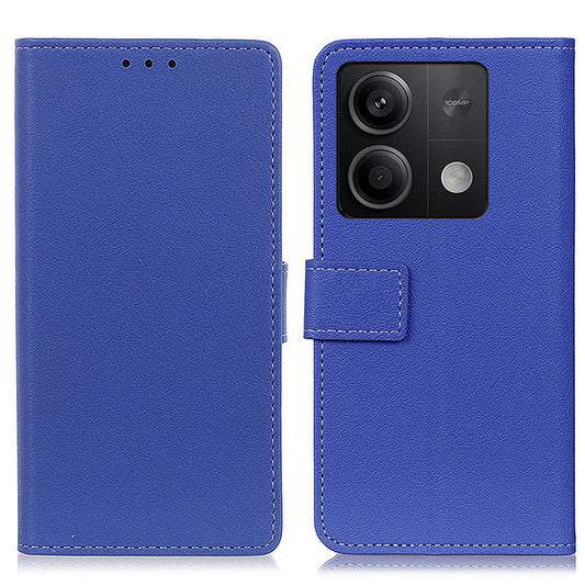 For Xiaomi Redmi Note 13 5G / 13 5G (China) Case PU Leather Shockproof Phone Wallet Cover - Blue