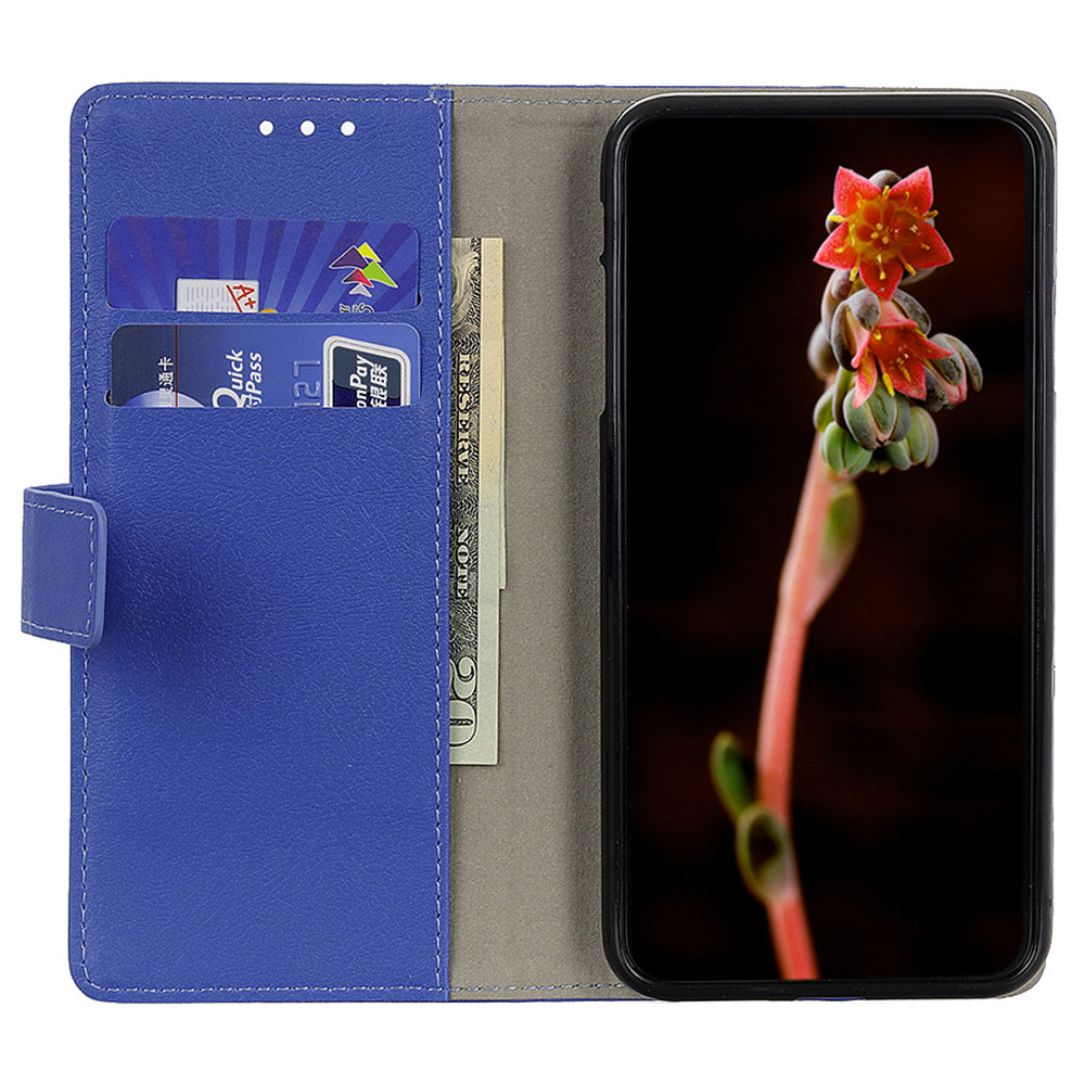 For Xiaomi Redmi Note 13 5G / 13 5G (China) Case PU Leather Shockproof Phone Wallet Cover - Blue