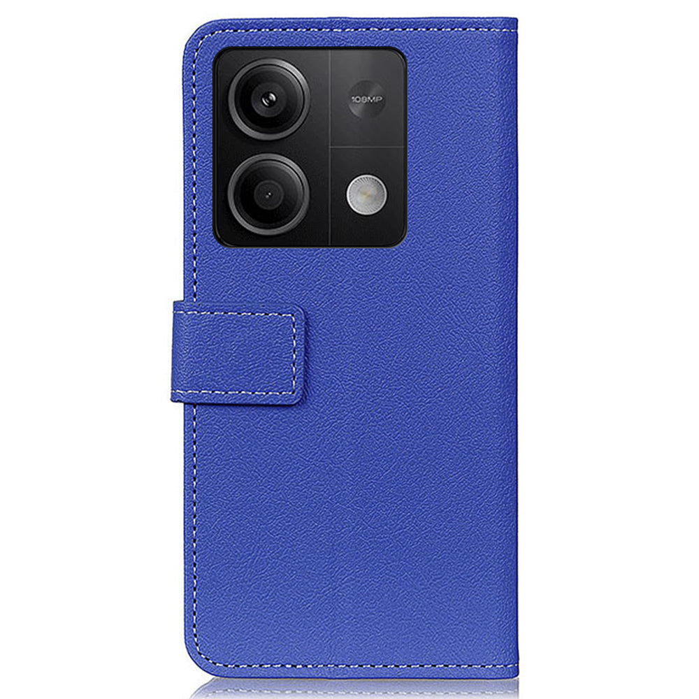 For Xiaomi Redmi Note 13 5G / 13 5G (China) Case PU Leather Shockproof Phone Wallet Cover - Blue