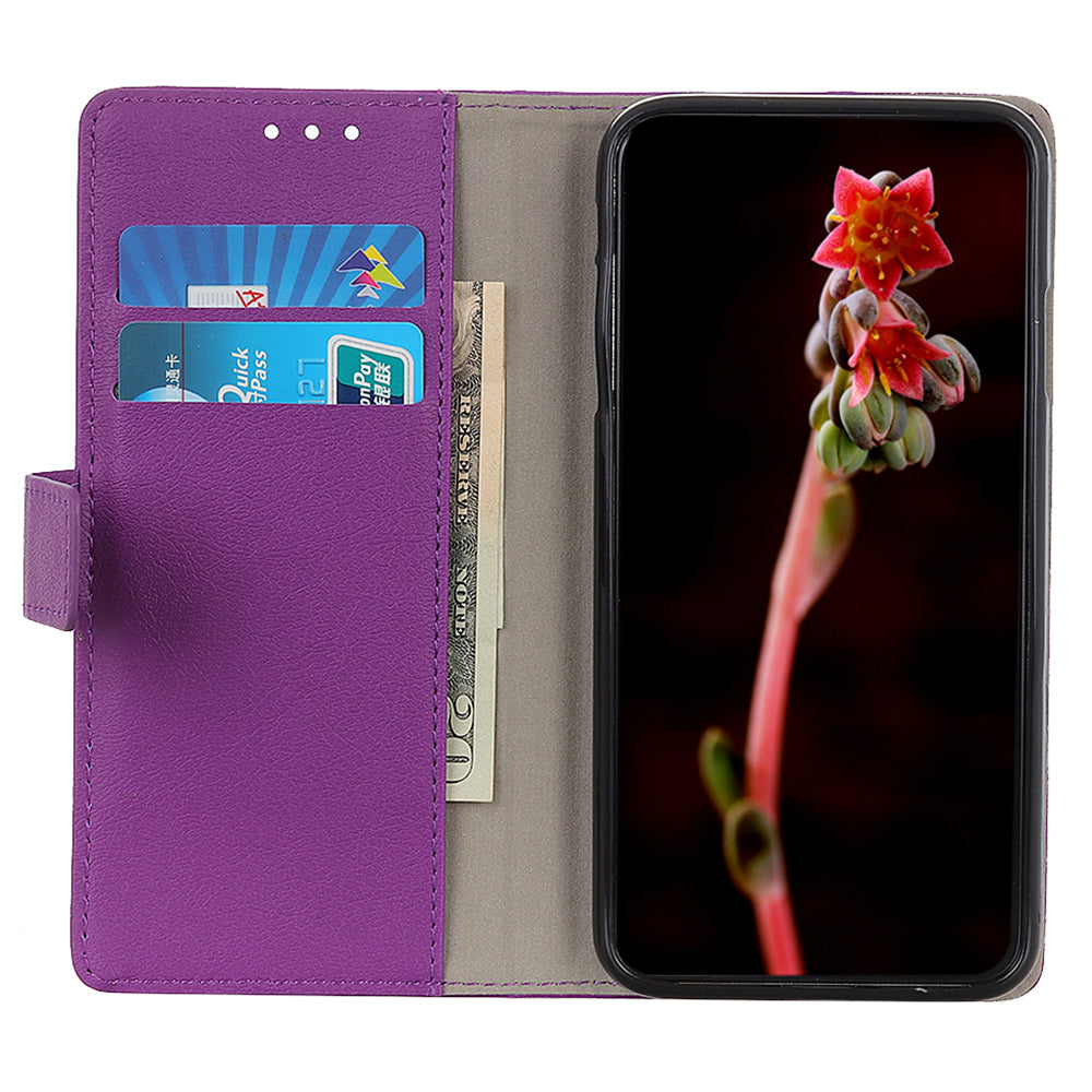 For Xiaomi Redmi Note 13 5G / 13 5G (China) Case PU Leather Shockproof Phone Wallet Cover - Purple