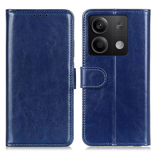 For Xiaomi Redmi Note 13 5G / 13 5G (China) Case Phone Leather Cover with Stand Wallet - Blue