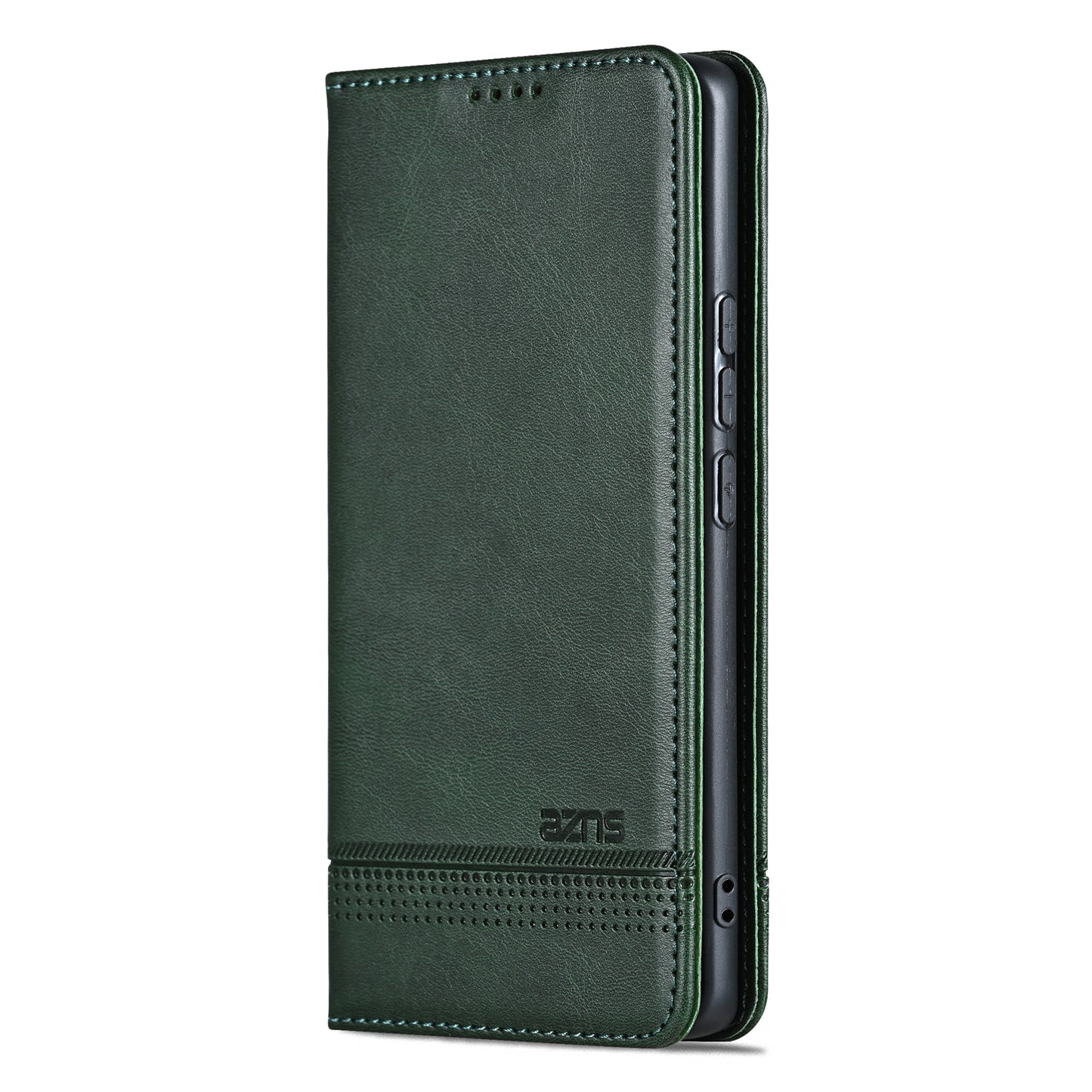 AZNS For vivo X100 5G Phone Case Flip Stand PU Leather Protective Cover - Green