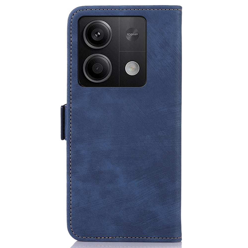 ABEEL For Xiaomi Redmi Note 13 5G Case Retro PU Leather Wallet Flip Phone Protector - Blue