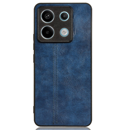 For Xiaomi Redmi Note 13 Pro 5G / Poco X6 5G Phone Case PU Leather Coated PC+TPU Cover - Blue
