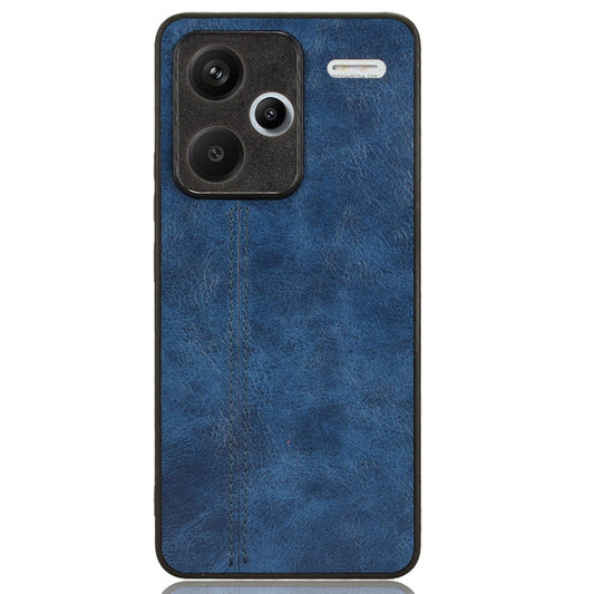 For Xiaomi Redmi Note 13 Pro+ 5G Phone Case Cowhide Texture Impact Absorption Cover - Blue