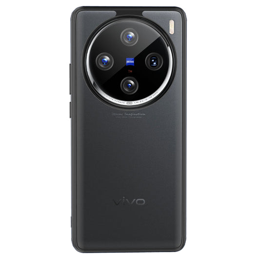 For vivo X100 5G Cell Phone Case TPU + PC Reinforced Corner Back Shell - Matte Black
