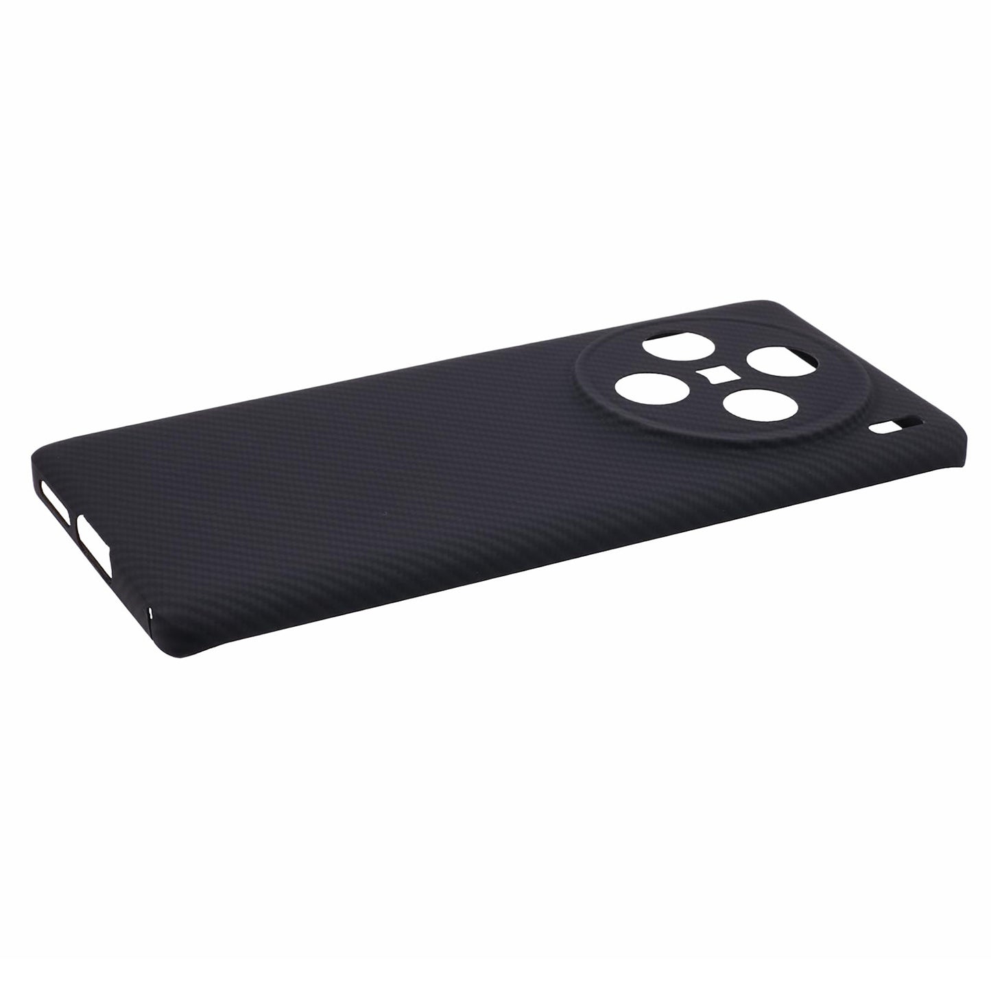 For vivo X100 5G Black Phone Case 600D Fine Textured Aramid Fiber Cover with Precise Cutouts