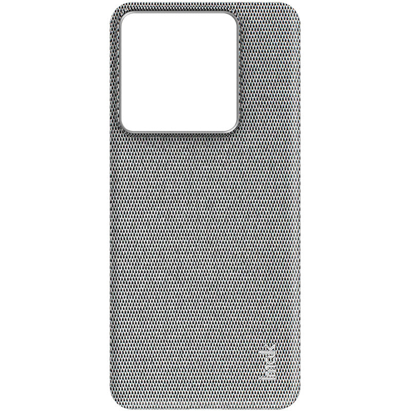 IMAK Ruiyi Series for Xiaomi Redmi Note 13 Pro 5G / Poco X6 5G Case Cloth Texture PU+PC Phone Cover - Light Grey