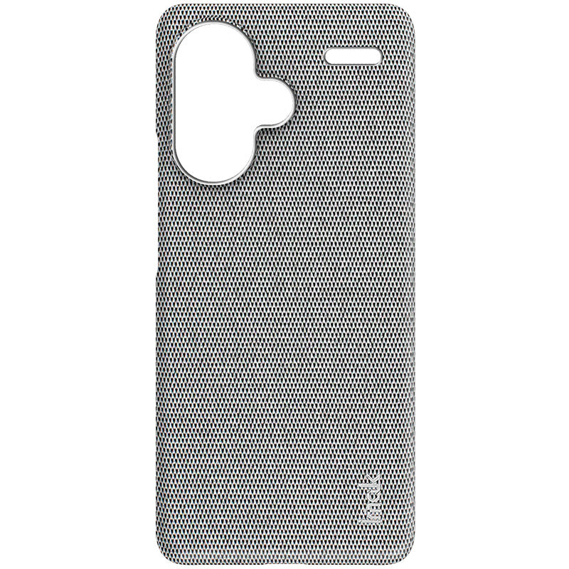 IMAK Ruiyi Series for Xiaomi Redmi Note 13 Pro+ 5G Back Case Cloth Texture PU+PC Cover Protector - Light Grey