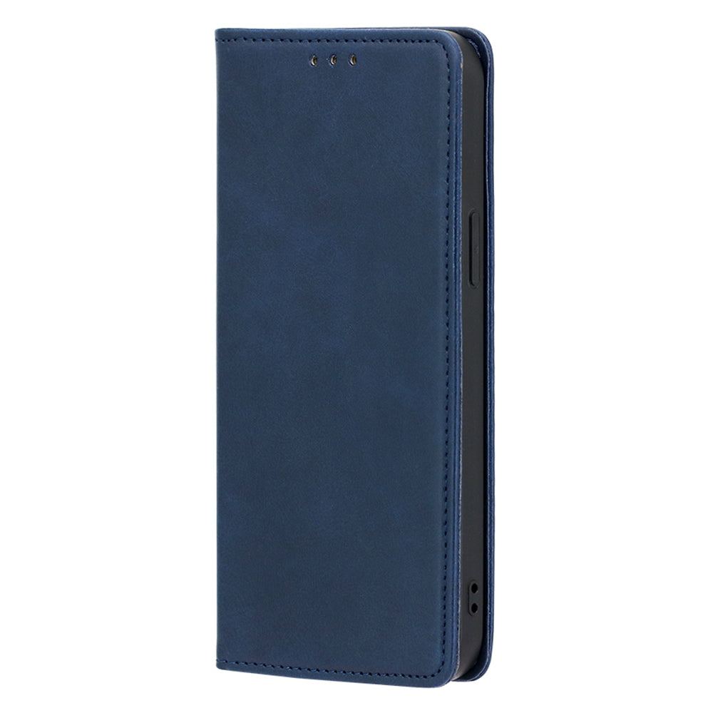 For vivo X100 5G Magnetic Phone Case Anti-drop PU Leather+TPU Calf Texture Stand Cover - Sapphire
