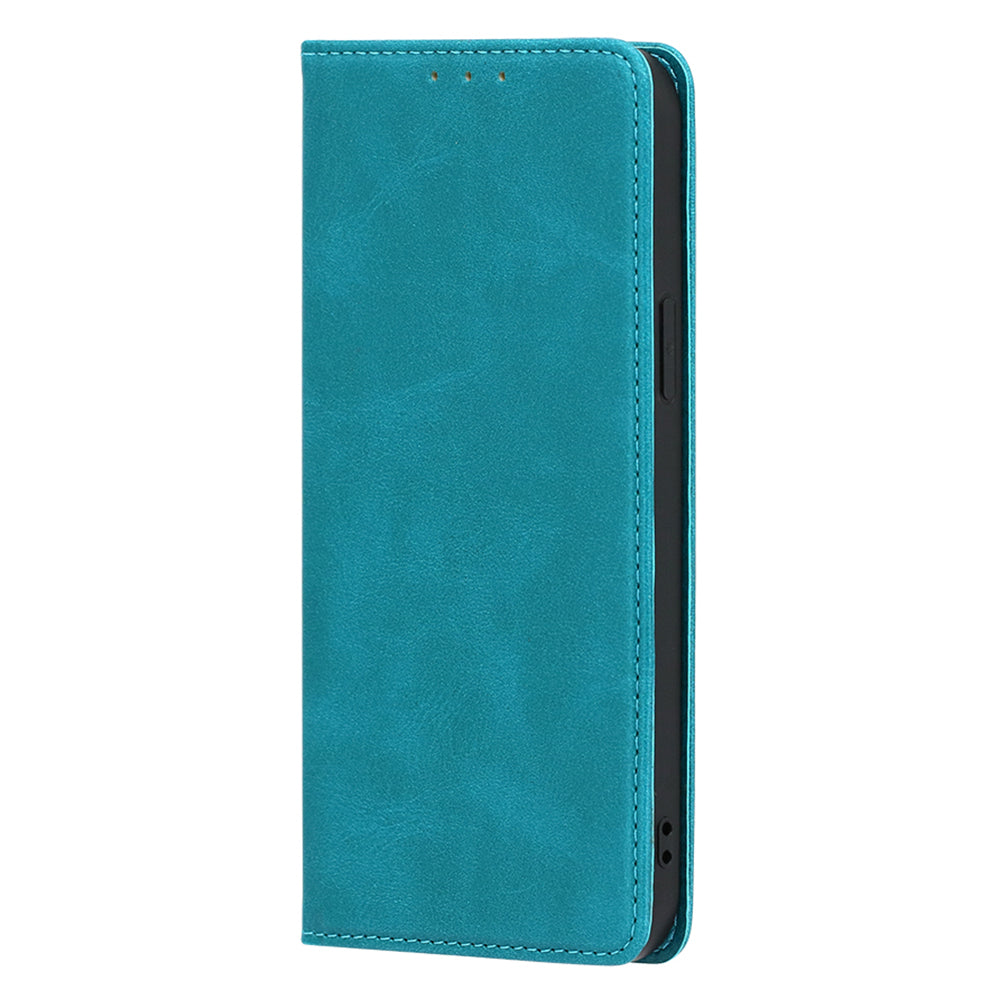 For vivo X100 5G Magnetic Phone Case Anti-drop PU Leather+TPU Calf Texture Stand Cover - Baby Blue