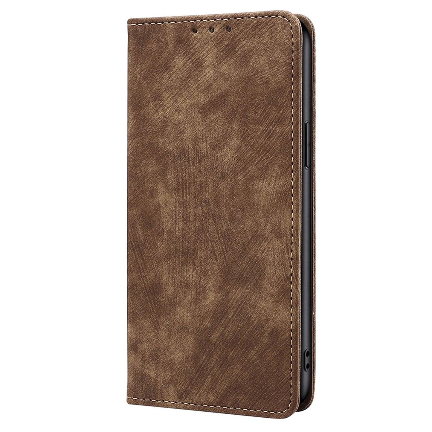 For vivo X100 5G Case Anti-fall PU Leather RFID Blocking Wallet Phone Cover with Card Slots - Brown