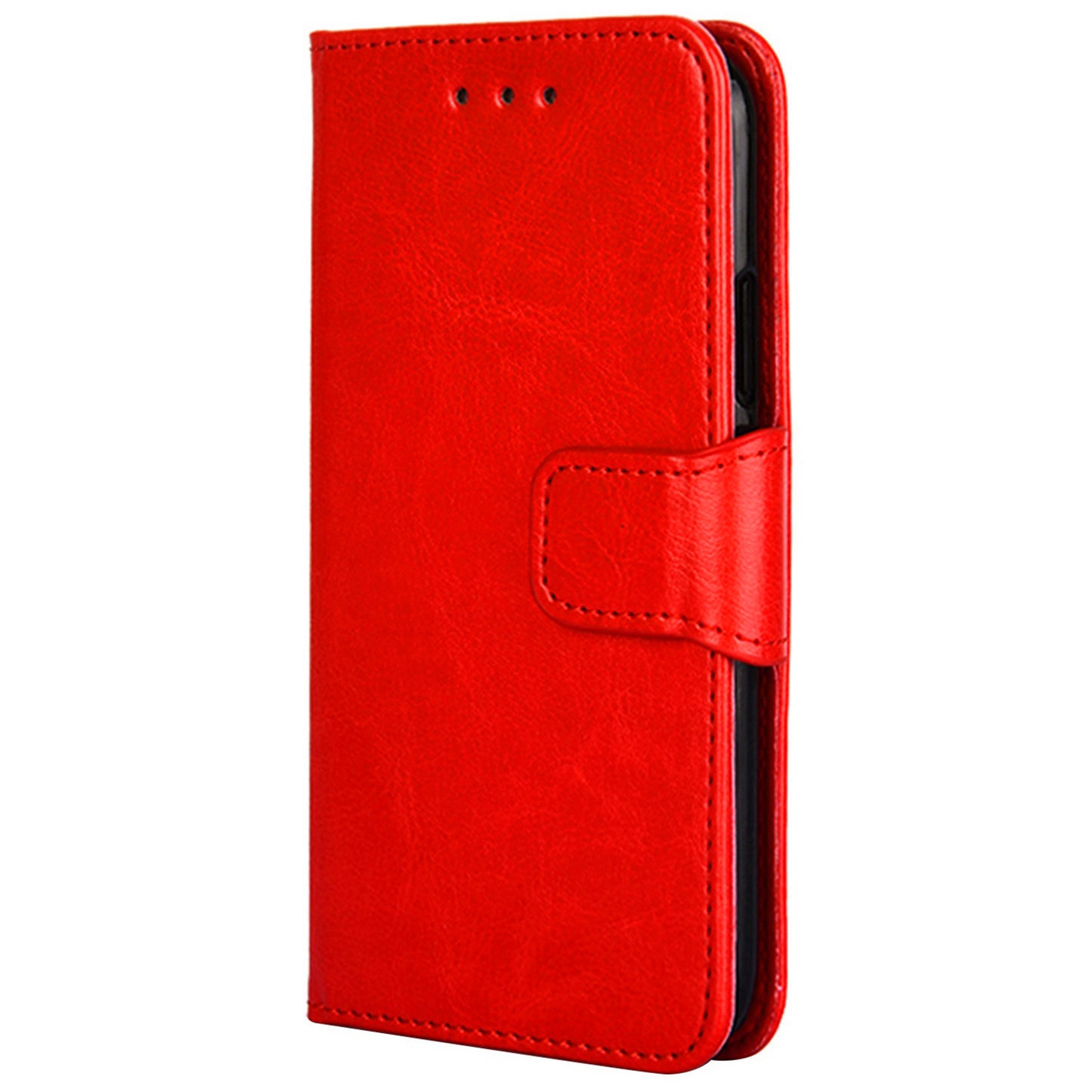 For vivo X100 5G Wallet Phone Case with Stand Card Holder Slot Flip Cover - Red