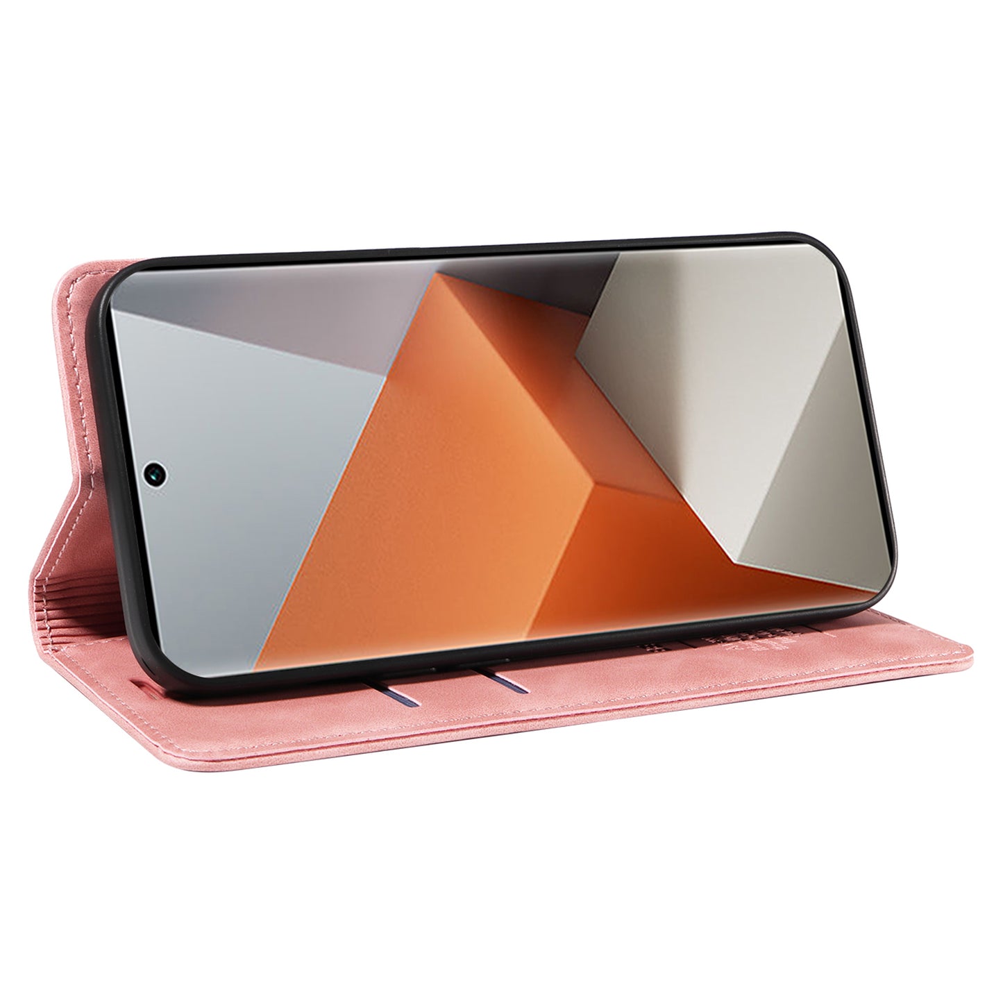 BETOPNICE 003 for Xiaomi Redmi Note 13 Pro+ 5G Wallet Case RFID Blocking Leather Cover - Pink