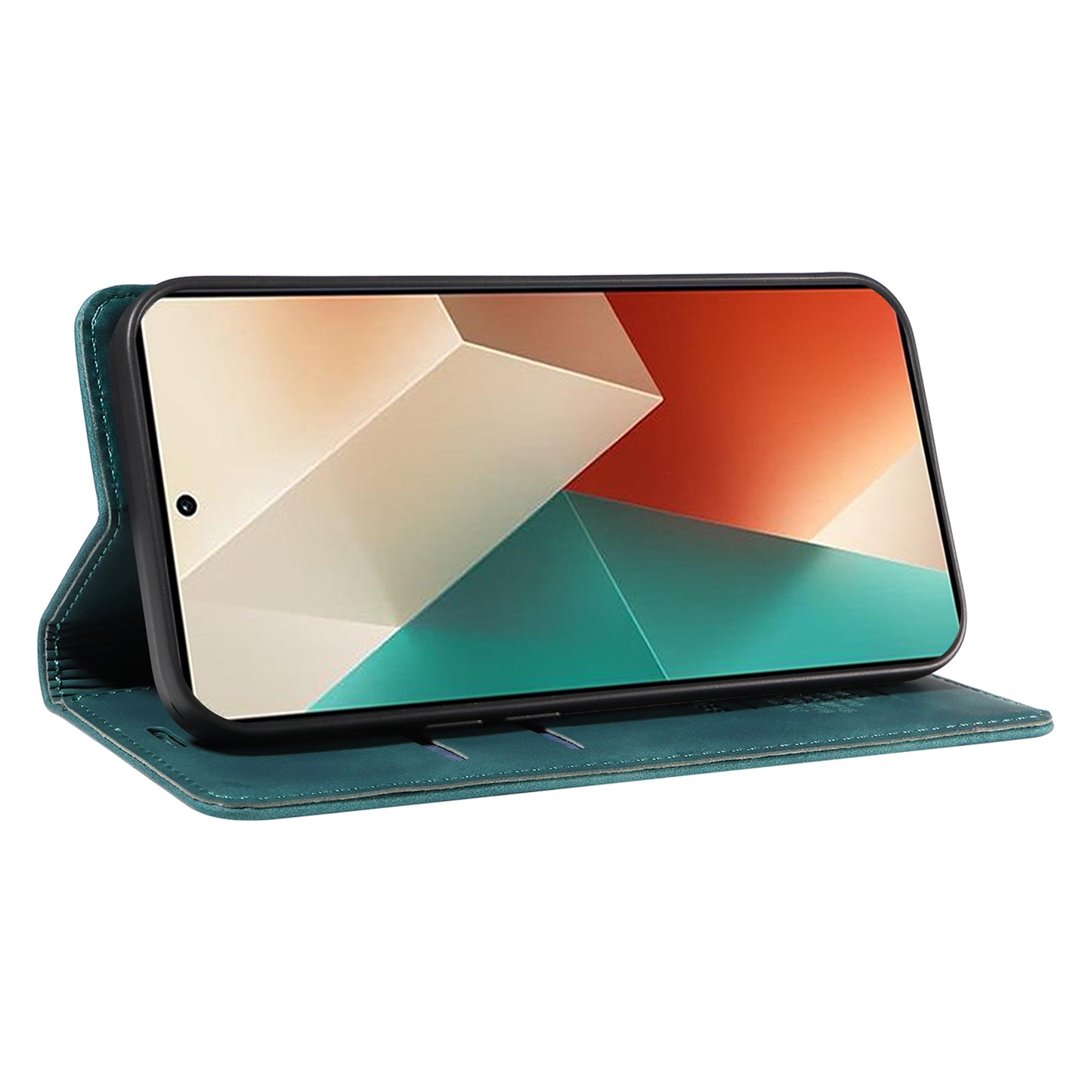 BETOPNICE 003 for Xiaomi Redmi Note 13 5G Leather Case RFID Blocking Stand Wallet - Green