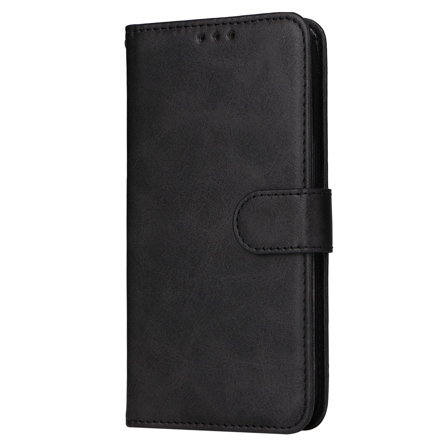 For Xiaomi Redmi Note 13 Pro+ 5G Leather Case Stand Cover Card Holder with Strap - Black