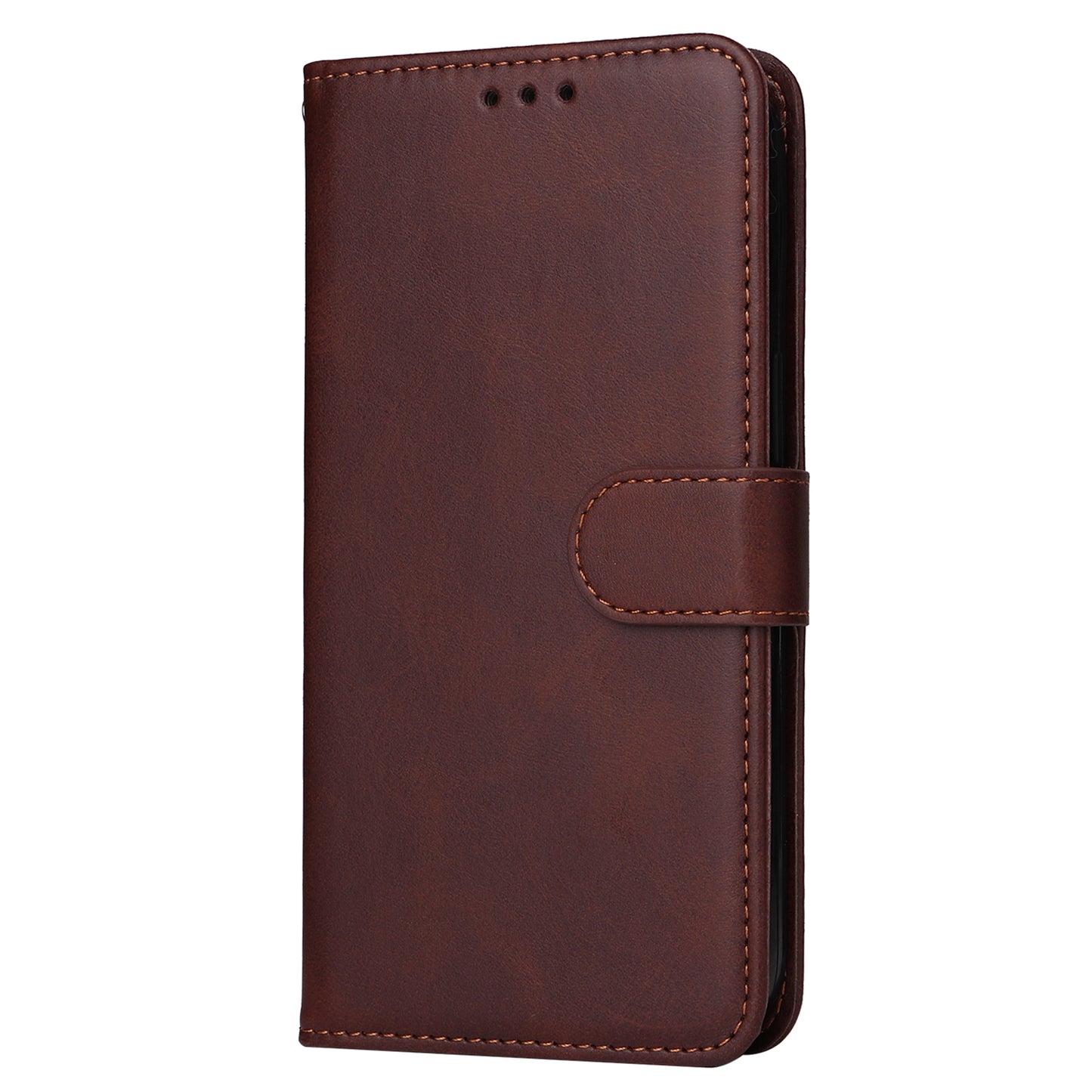 For Xiaomi Redmi Note 13 Pro+ 5G Leather Case Stand Cover Card Holder with Strap - Brown