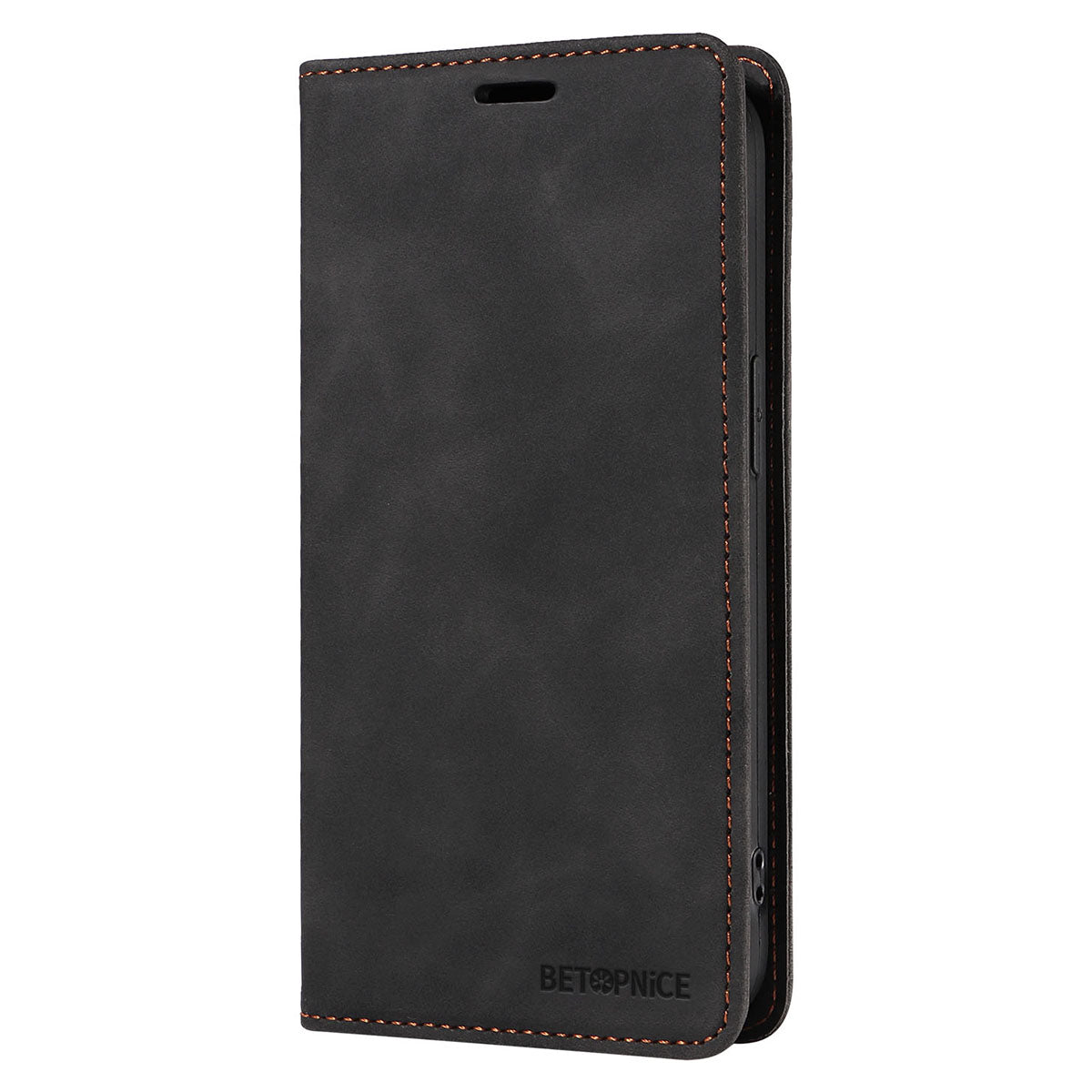 BETOPNICE 003 for Xiaomi Redmi Note 13 Pro 5G Case RFID Blocking Leather Cover with Card Holder - Black