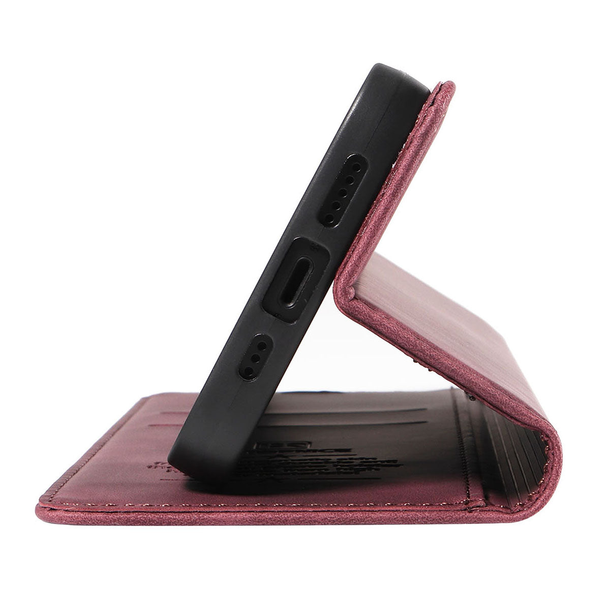 BETOPNICE 003 for Xiaomi Redmi Note 13 Pro 5G Case RFID Blocking Leather Cover with Card Holder - Red