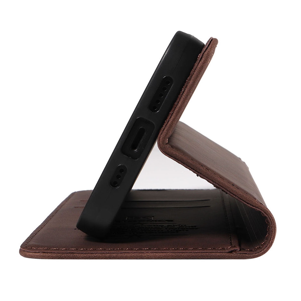 BETOPNICE 003 for Xiaomi Redmi Note 13 Pro 5G Case RFID Blocking Leather Cover with Card Holder - Brown