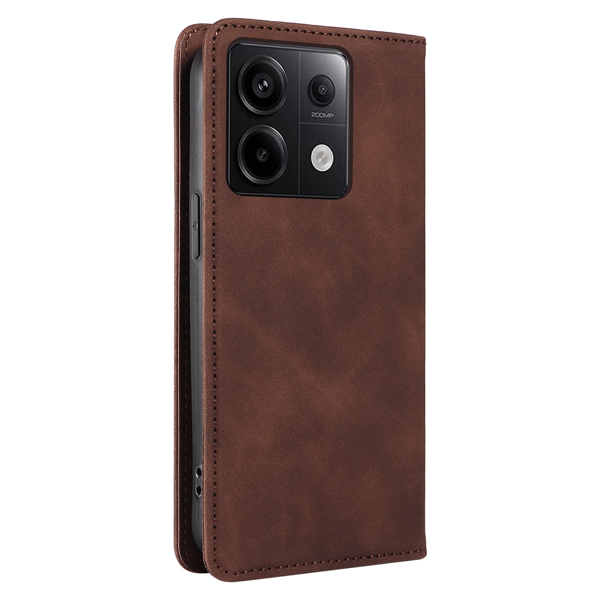 BETOPNICE 003 for Xiaomi Redmi Note 13 Pro 5G Case RFID Blocking Leather Cover with Card Holder - Brown