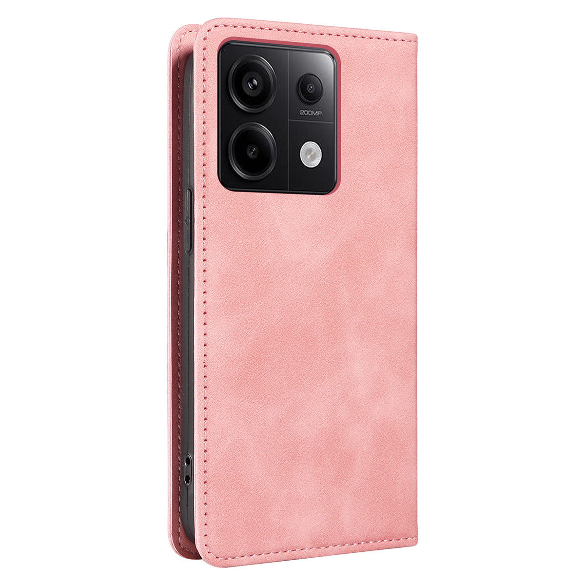 BETOPNICE 003 for Xiaomi Redmi Note 13 Pro 5G Case RFID Blocking Leather Cover with Card Holder - Pink