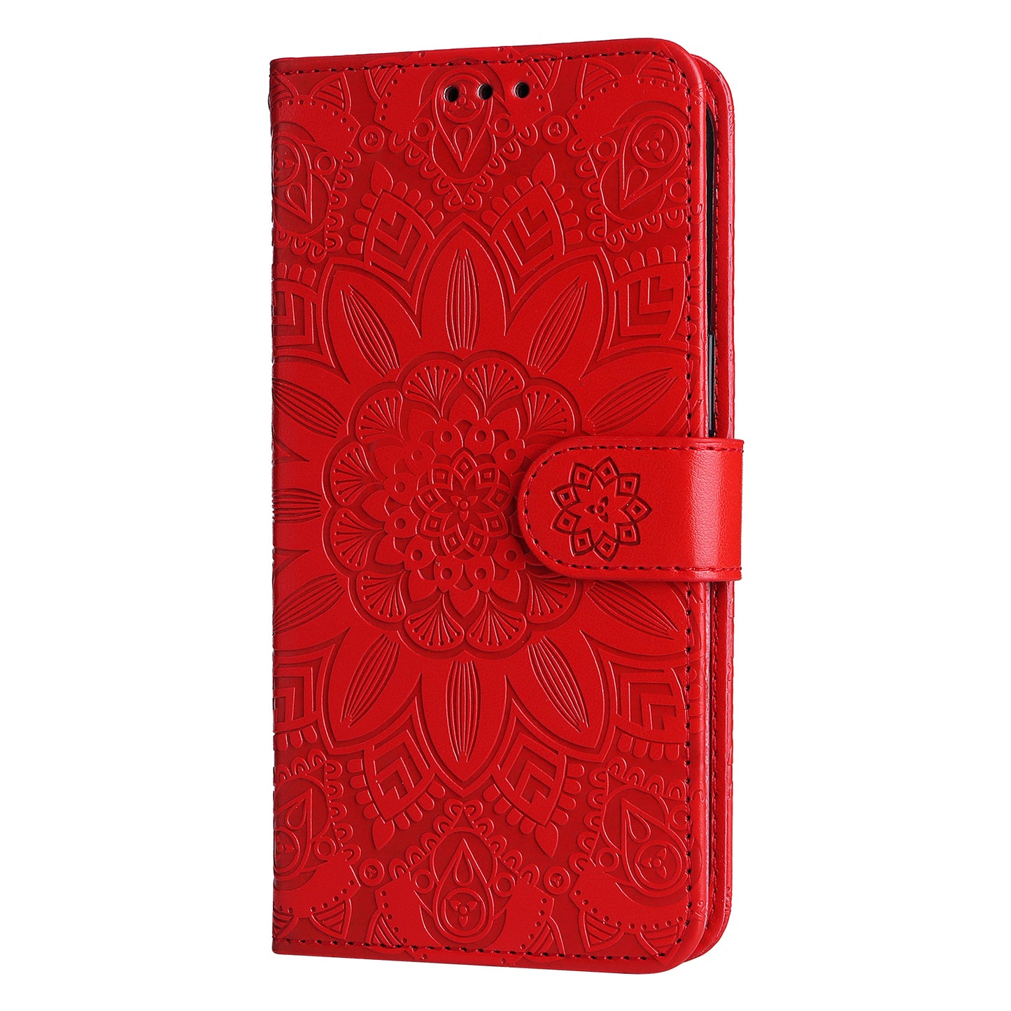 For Xiaomi Redmi Note 13 Pro 5G / Poco X6 5G Wallet Case with Strap Leather Phone Cover Stand - Red