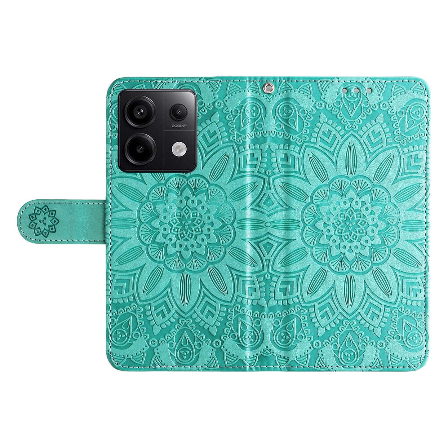 For Xiaomi Redmi Note 13 Pro 5G / Poco X6 5G Wallet Case with Strap Leather Phone Cover Stand - Green