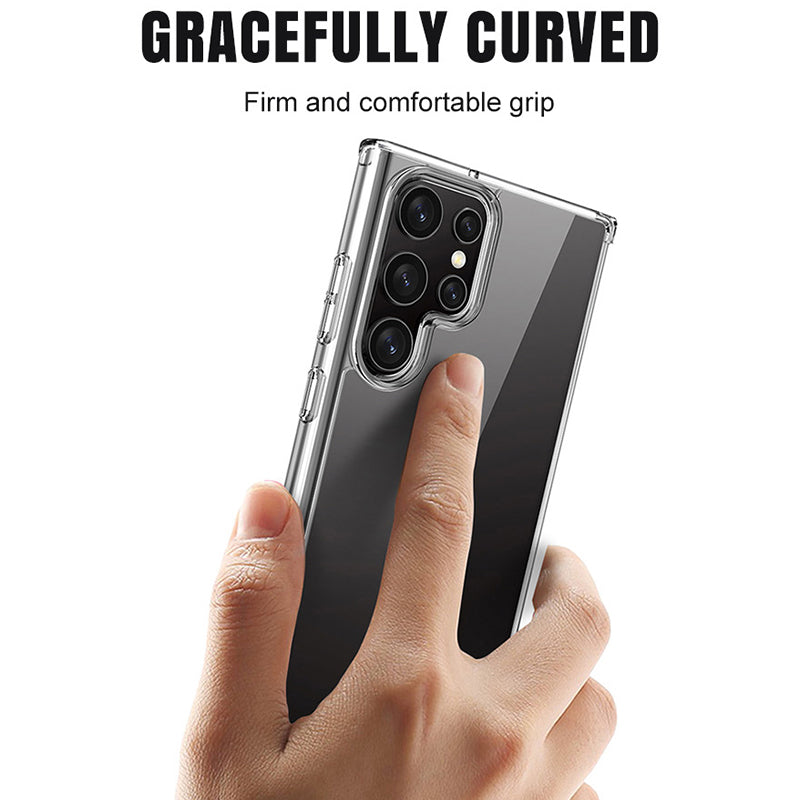 TGVIS / TGVI'S LEN Series For Samsung Galaxy S24 Ultra Cell Phone Case Anti-scratch TPU+PC Back Shell - Transparent