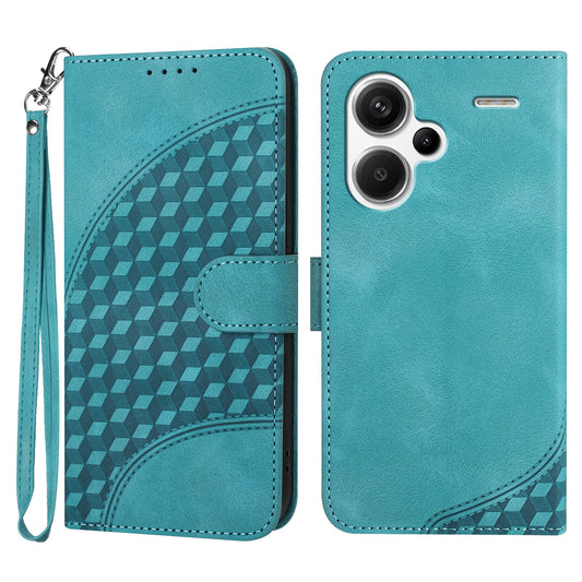 YX0060 For Xiaomi Redmi Note 13 Pro+ 5G Leather Wallet Case Elephant Head Pattern - Baby Blue