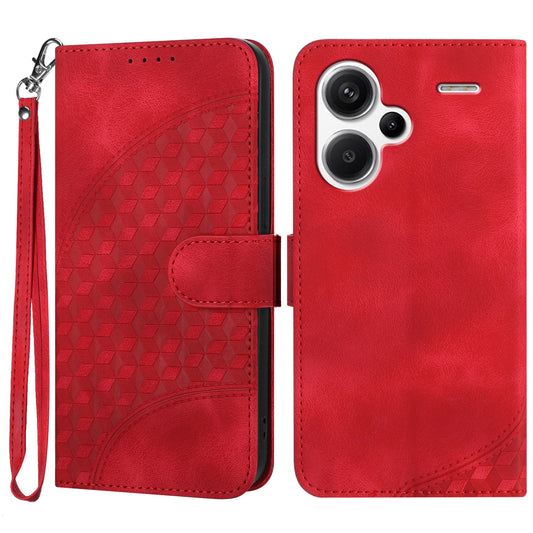 YX0060 For Xiaomi Redmi Note 13 Pro+ 5G Leather Wallet Case Elephant Head Pattern - Red