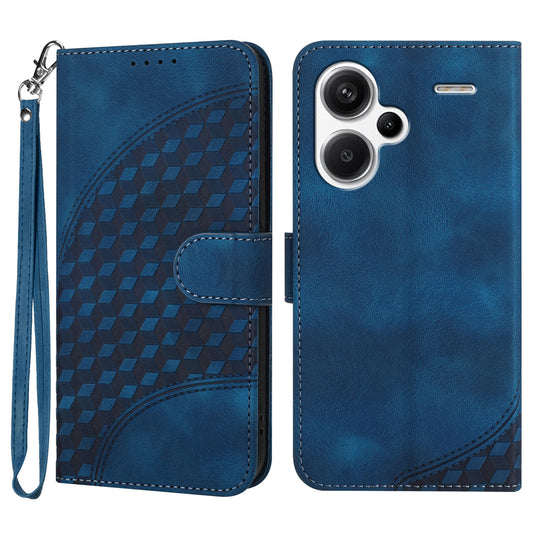 YX0060 For Xiaomi Redmi Note 13 Pro+ 5G Leather Wallet Case Elephant Head Pattern - Sapphire