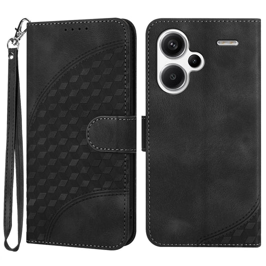 YX0060 For Xiaomi Redmi Note 13 Pro+ 5G Leather Wallet Case Elephant Head Pattern - Black