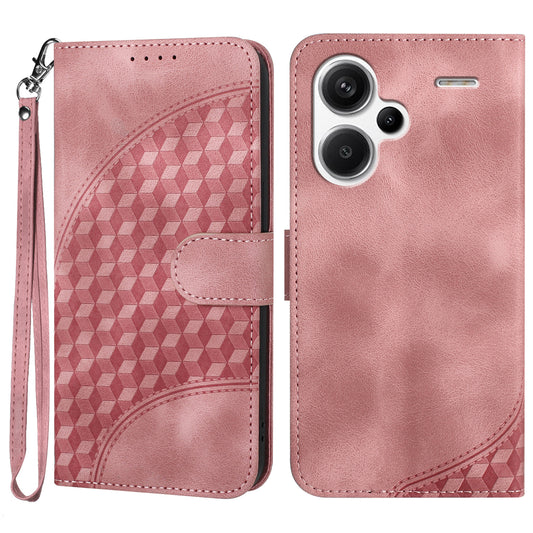 YX0060 For Xiaomi Redmi Note 13 Pro+ 5G Leather Wallet Case Elephant Head Pattern - Pink