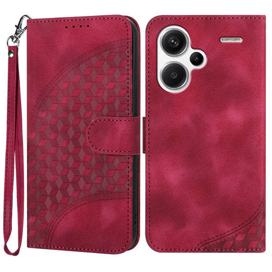 YX0060 For Xiaomi Redmi Note 13 Pro+ 5G Leather Wallet Case Elephant Head Pattern - Rose