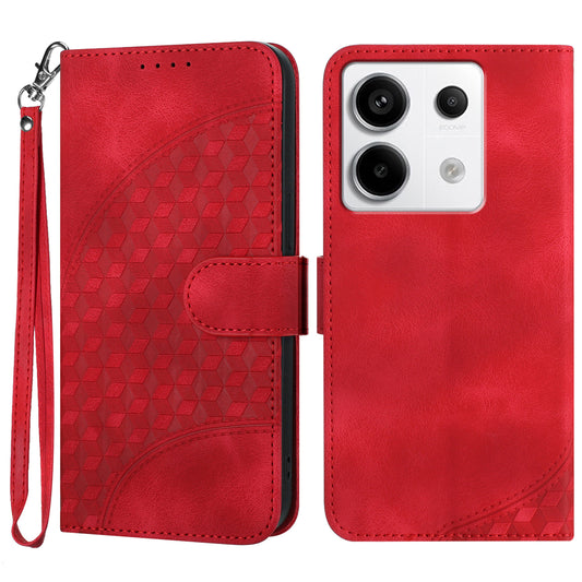 YX0060 For Xiaomi Redmi Note 13 Pro 5G / Poco X6 5G Case Elephant Head Pattern Leather Cover - Red