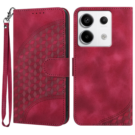 YX0060 For Xiaomi Redmi Note 13 Pro 5G / Poco X6 5G Case Elephant Head Pattern Leather Cover - Rose