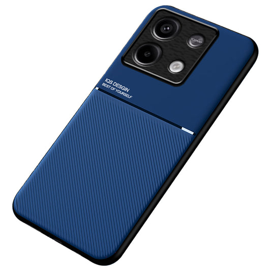 For Xiaomi Redmi Note 13 5G Imprinted Lines Case Cell Phone Cover Works with Magnetic Car Mount - Blue