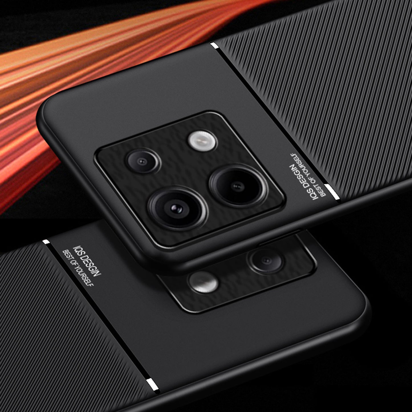 For Xiaomi Redmi Note 13 Pro 5G / Poco X6 5G Back Case Phone Cover with Magnetic Holder Metal Sheet - Black